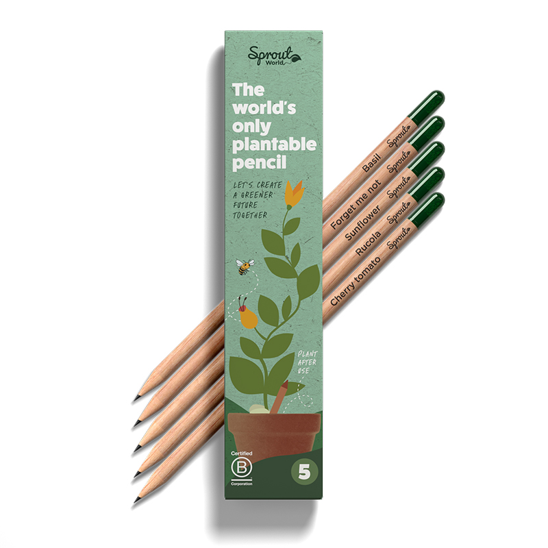 Sprout-Verpackung mit 5 Bleistiften